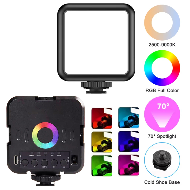 Photography Lighting Handheld - ไฟวิดีโอ LED W70RGB แบบพกพา ไฟ LED
