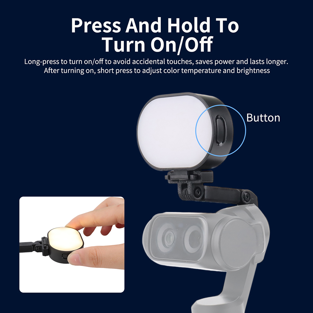 Photography Lighting Kit Portable - ไฟเติมแสงแบบพกพาสำหรับ Insta360 Luna Ultra หมุนได้หลายมุม แบตเตอรี่