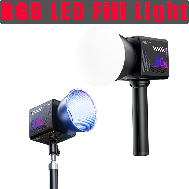 Photography Lighting Handheld - ไฟวิดีโอ RGB 60W แบบพกพา ไฟสตูดิโอถ่ายภาพ LED