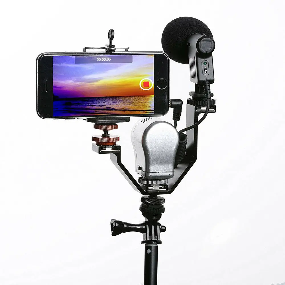 V รูปร่าง Triple Mount แฟลชสำห - Photography Lighting Description บทวิจารณ์และราคา