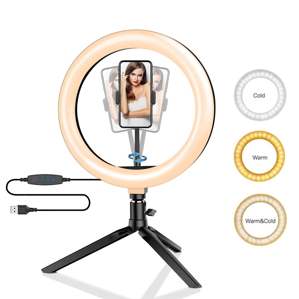 26 ซม.10 นิ้ว LED แหวน Selfie  - Photography Lighting Description บทวิจารณ์และราคา