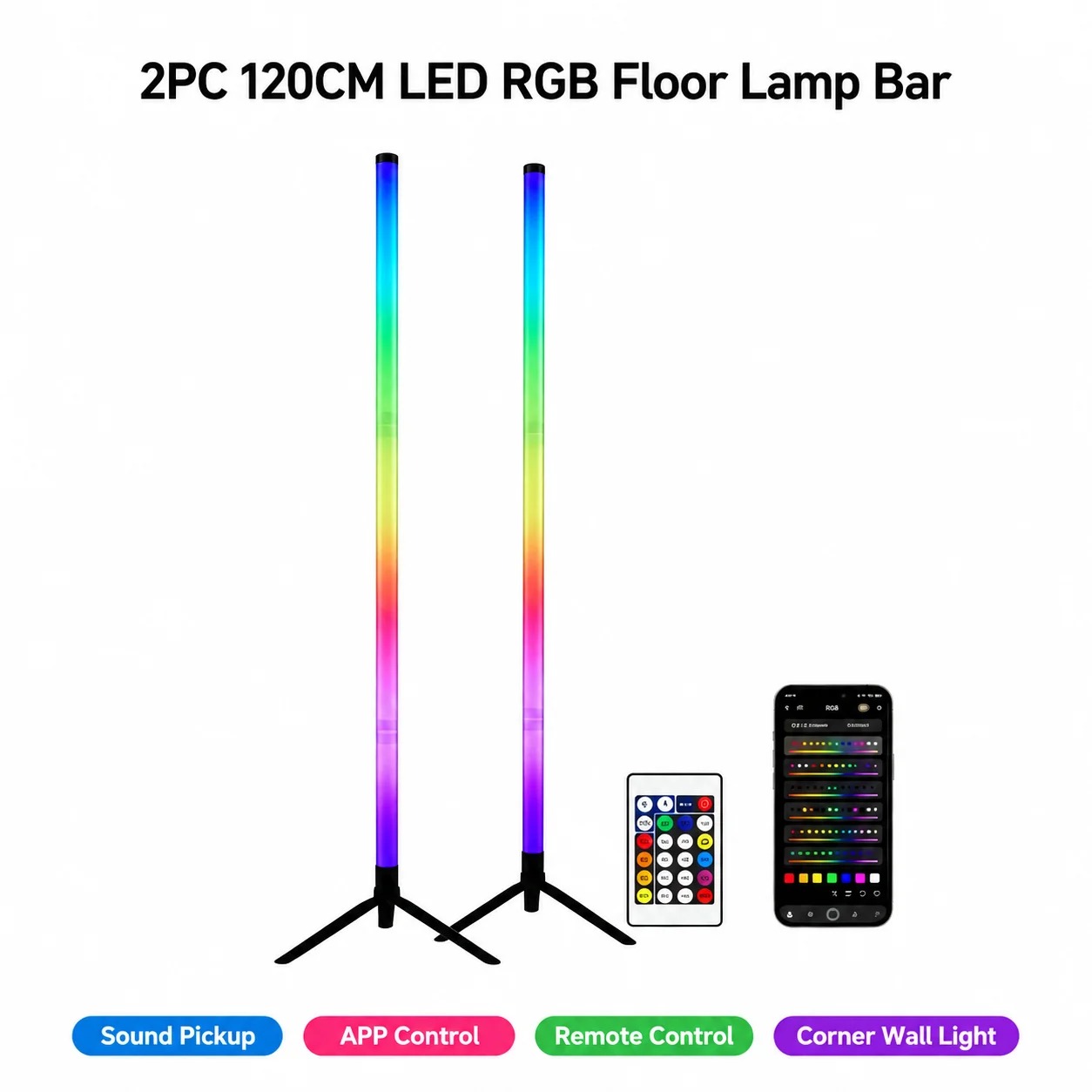 โคมไฟตั้งพื้น RGB ขนาด 120 ซม. - Photography Lighting Game บทวิจารณ์และราคา